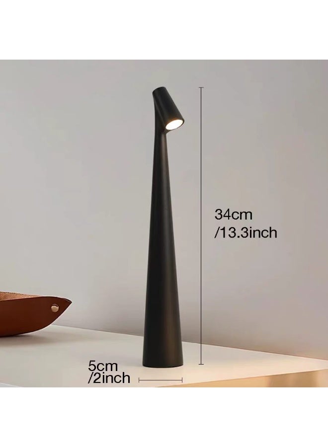 Captaintech Minimalist Sleek Cone Table Lamp: Portable Touch-Controlled Ambient Lighting with 3-Color Stepless Dimming - Image 5
