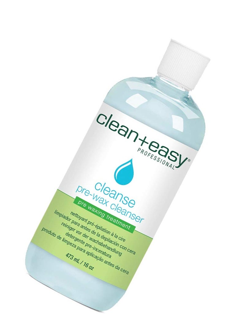 Clean + Easy Clean + Easy Cleanse- Pre Wax Cleanser, Removes Any Traces Of Oils and Make-up Before Hair Removal, Essential Pre-Treatment for Effective Waxing, 16 oz  - Image 1