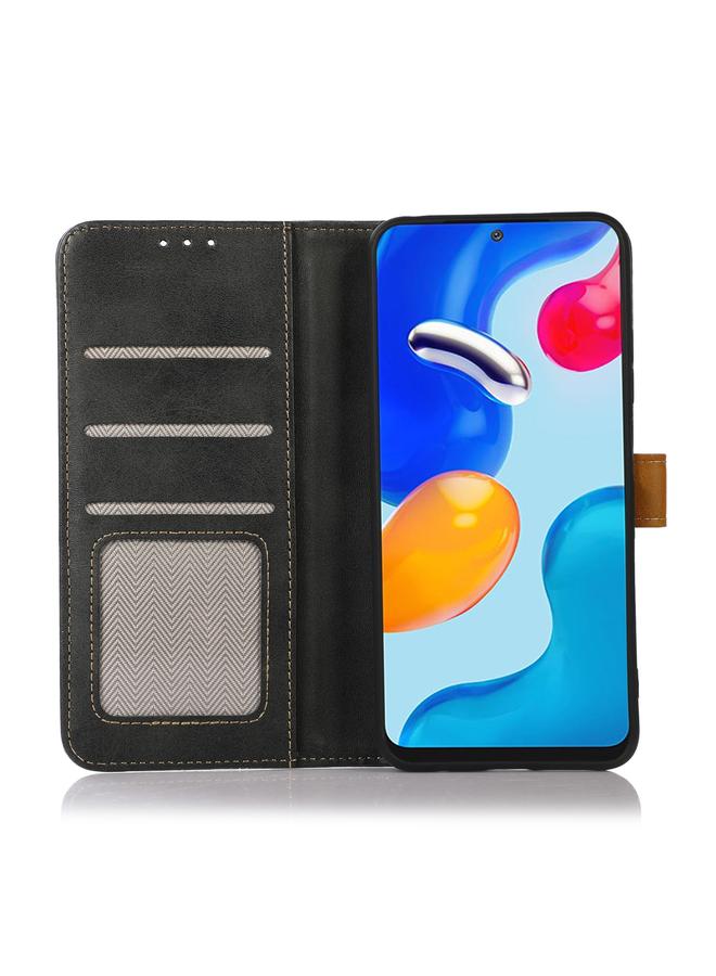 اس-توب جراب لهاتف Samsung Galaxy M23 5G / F23 5G جراب هاتف من الجلد بخيوط الخياطة - Image 4