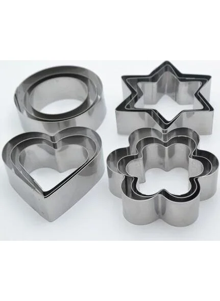 Sunman Centrepoint Penguin Heart Daisy Round Star Cookie Mold 12 Pieces