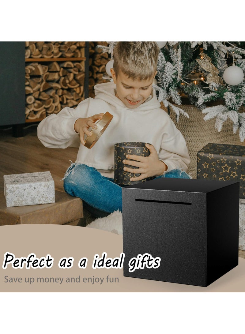 Bebiland Bank for Adults/Kids, Must Break to Access Money, Stainless Steel Savings Bank to Help Budget and Save, Metal Money Bank Only Savings Box,  5.9"X5.9"X5.9" Black - Image 5