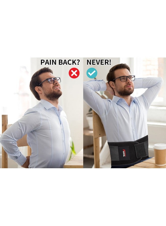 FEATOL FEATOL Back Support Belt for Men & Women,Lumbar Belt for Lower Back Pain,Breathable Back Brace with Lumbar Pad for Scoliosis, Herniated Disc, Sciatica, Heavy Lifting & Working(Waist Size:68"-74.8")  - Image 5