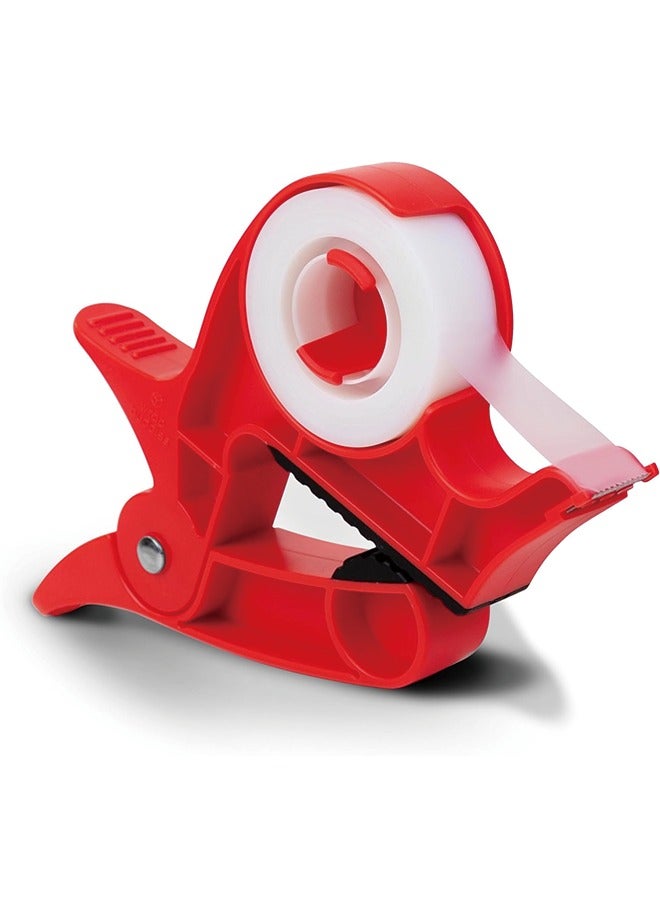 Generic Wrapping Paper Clamps - 2 Gift Wrapping Paper Holder Clamps With Integrated Tape Dispensers, Simple Gift Wrap Table Clamps, Wrapping Paper Holder Clips and Tape Dispensers (Cherry Red)  - Image 2