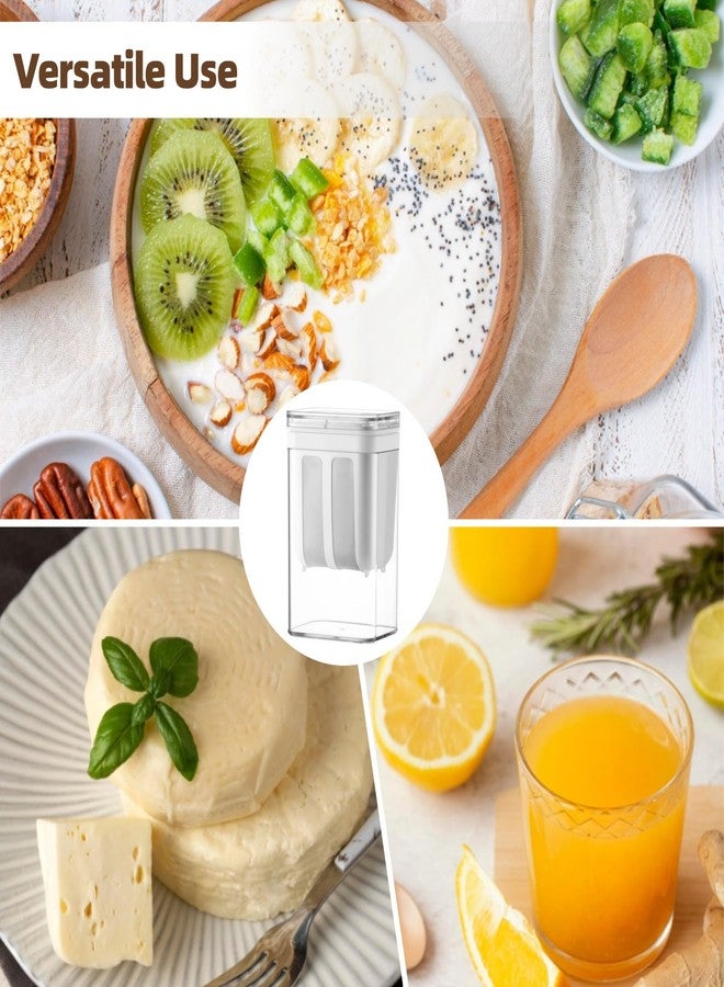 NIMBLOOM 1800 ml Yogurt Strainer, Fine Mesh Greek Yogurt Strainer for Whey Separation, Homemade Cream Cheese Maker with Stainless Steel Fine Mesh Bag and Lid for Yogurt, Soybean Milk, Kefir, Juice - Image 5
