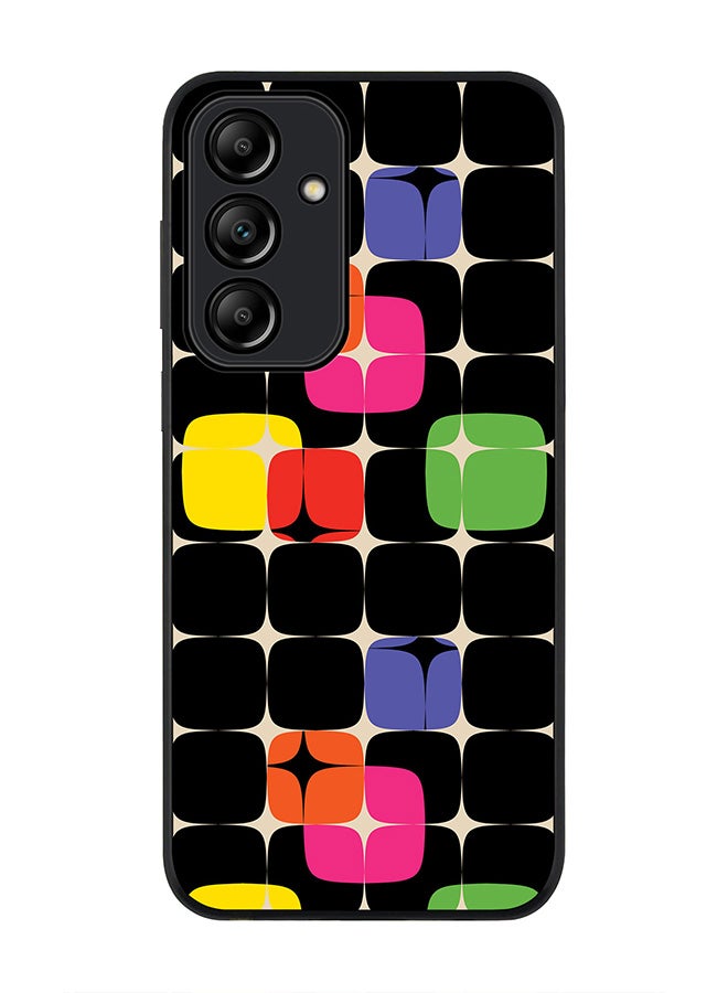 Stylizedd حافظة حواف سوداء متينة لهاتف سامسونج جالاكسي A55، حافظة مرنة رقيقة من المطاط مع حواف مضادة للسقوط - نجم السبعينات - Image 1