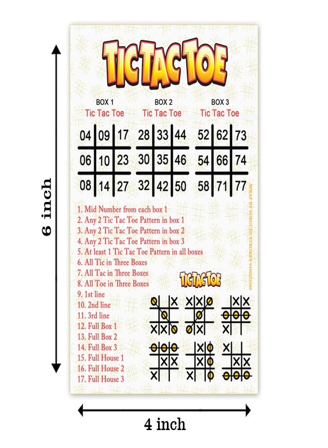 Suruchi Strokes Tic Tac Toe Theme Tambola Tickets, New Bingo, Housie, Kitty Party Games Collection Designer Printed kukuba for Friends Family get-Together, 30 Numbers (20 Tickets) - Image 2