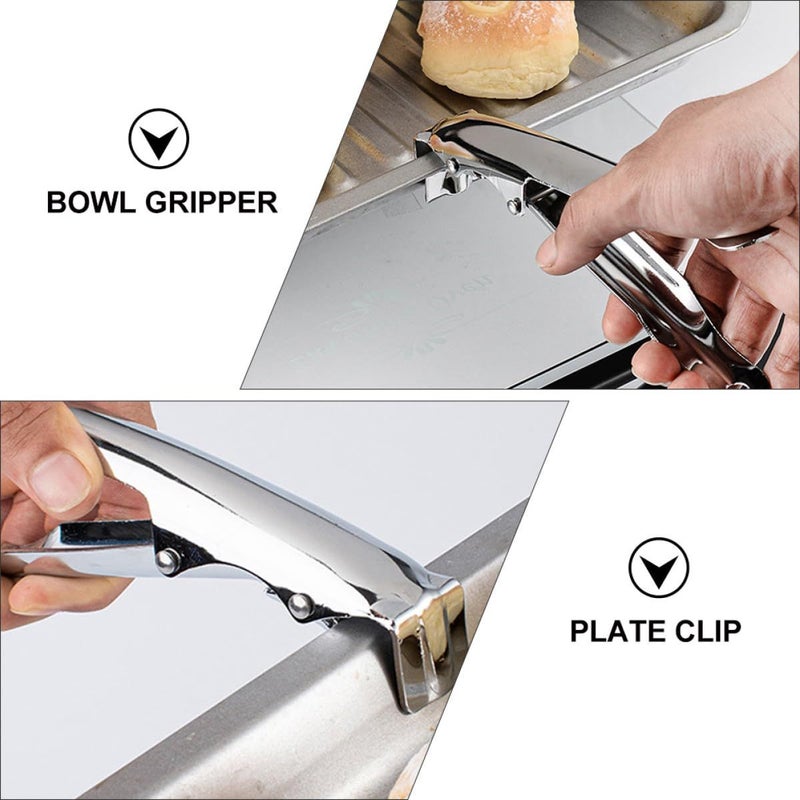 Nonstick Stainless Steel Bowl Gripper Hot Proof Dish Clip Anti Skid Plate Clamp Kitchen Tool For Scald Protection And Secure Handling - Image 4