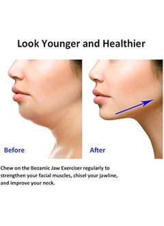 Gonice Upgraded Jaw and Neck Exerciser,【Anti-Choking, 2-Pack】, Silicone Jawline Shaper for Women and Men, Slim and Tone the Face, Jaw Muscle Exerciser, Jawline Tool for Women and Men, Black & Blue  - Image 3
