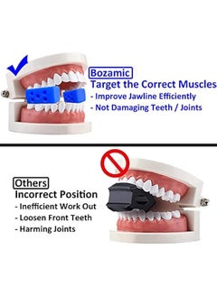 Gonice Upgraded Jaw and Neck Exerciser,【Anti-Choking, 2-Pack】, Silicone Jawline Shaper for Women and Men, Slim and Tone the Face, Jaw Muscle Exerciser, Jawline Tool for Women and Men, Black & Blue  - Image 4