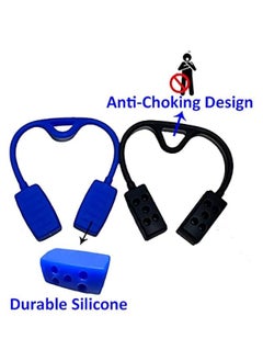Gonice Upgraded Jaw and Neck Exerciser,【Anti-Choking, 2-Pack】, Silicone Jawline Shaper for Women and Men, Slim and Tone the Face, Jaw Muscle Exerciser, Jawline Tool for Women and Men, Black & Blue  - Image 5