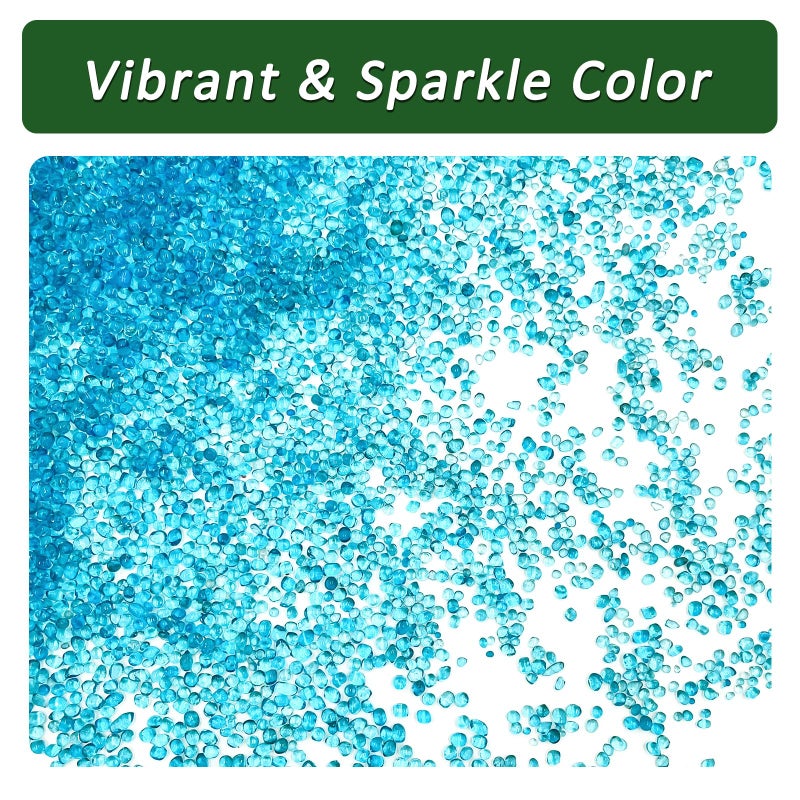 BXI 2.2 Lbs Small Aquarium Substrate Gravel Sand, Polished Smooth Fish Tank Gravel, Colorfast Uncoated Vibrant Blue Sea Glass, Decorative Stones for Vase Fillers, Fairy Garden, Potted Plants - Image 5