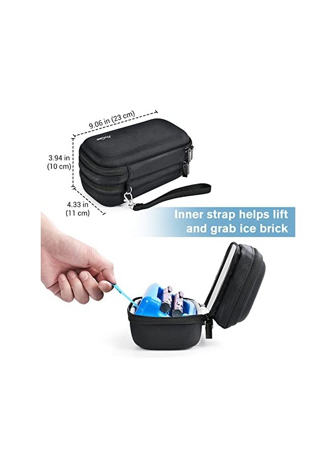 Procases - ProCase Insulin Cooler Travel Carrying Case, Portable Diabetes Cold Medication Organizer with Ice Brick, Upgraded Chill Pill Insulation Hard Bag for Insulin Pen Syringes Needle Kits Holder -Black - Image 1