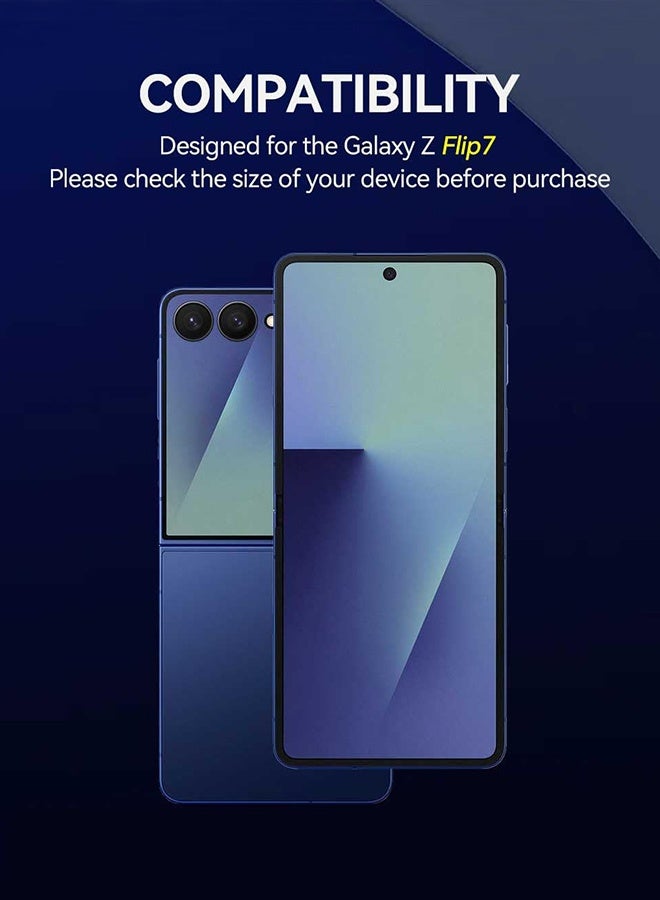 Tersely [2+2 Pack] Hydrogel Screen Protector for Samsung Galaxy Flip 7 5G (2025), 2 Pack Inside TPU Screen Protector+ 2 Pack Front Tempered Glass Screen Protector - Image 2