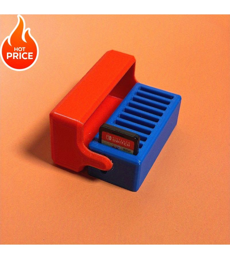 2025 Mario Themed Red And Blue Switch Game Card Case Holds 10pcs Gaming Storage Suitable For Switch1 And Switch2 - Image 1