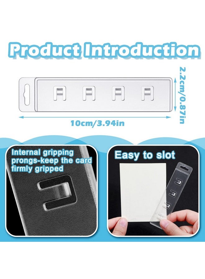 Sinmoe Swipe Badge Holder Id Holder Half Card Vertical Half Card Clear Plastic Swipe Card Holder Half Side Id Holder Hard Easy Slide Badge Holder With Gripper For Swiping Id Credit Name Card (10 Pack) - Image 2
