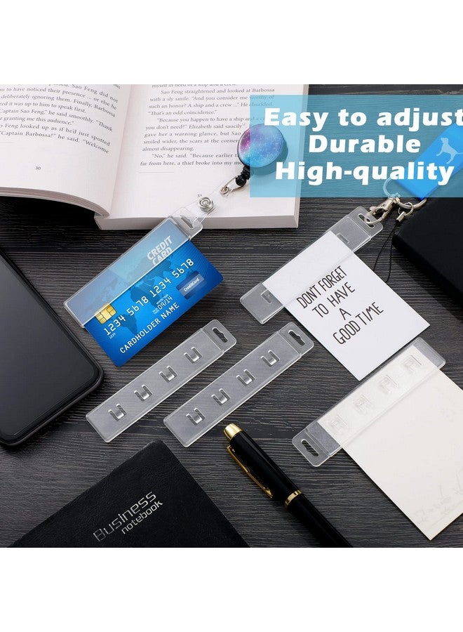 Sinmoe Swipe Badge Holder Id Holder Half Card Vertical Half Card Clear Plastic Swipe Card Holder Half Side Id Holder Hard Easy Slide Badge Holder With Gripper For Swiping Id Credit Name Card (10 Pack) - Image 3