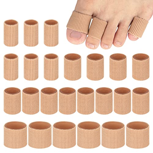 tifanso 24PCS Gel Toe Protectors Covers 098 Inches Toe Sleeve Tubes Pads Guards for Blisters Corn Cushions for Women