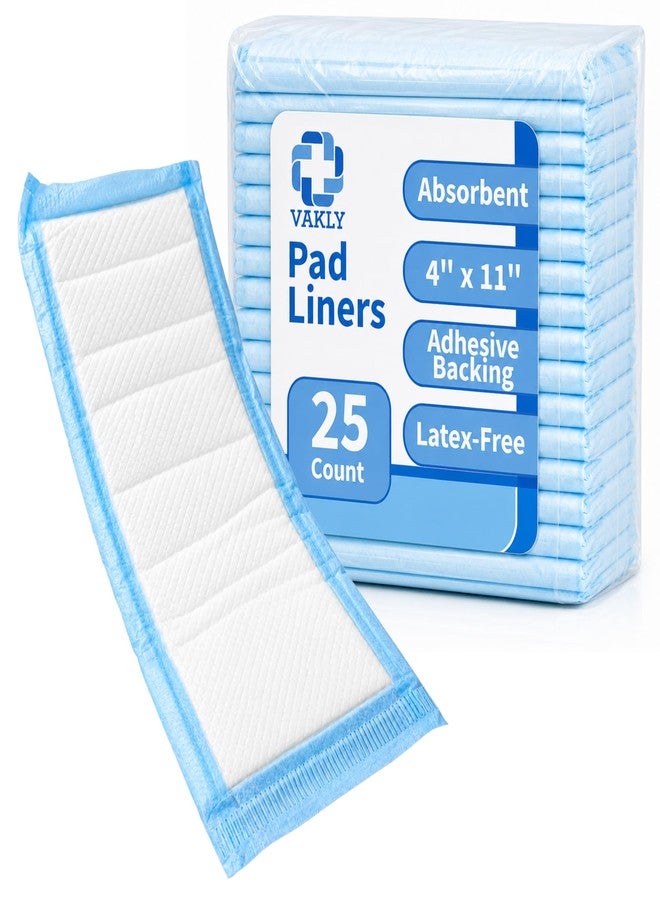 Vakly Postpartum Panty Liner Pads 4" x 11" (25 Pack) - Large Super Absorbent Maternity Pad Liners for Overnight Leak Protection, Incontinence Booster Pads with Adhesive (25, Count) - Image 1