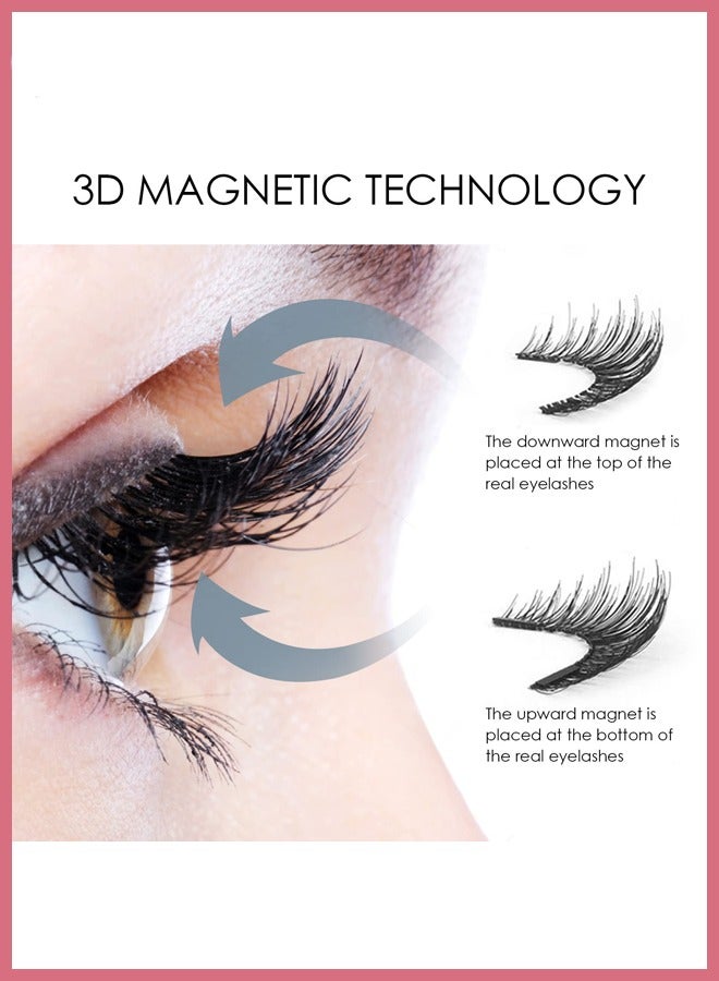 BONITO Magnetic Eyelashes Set with Applicator, Natural Look False Lashes, Reusable Dual-Magnet Lashes, Glue-Free & Waterproof, Comfortable All-Day Wear for Women & Beginners - Image 3