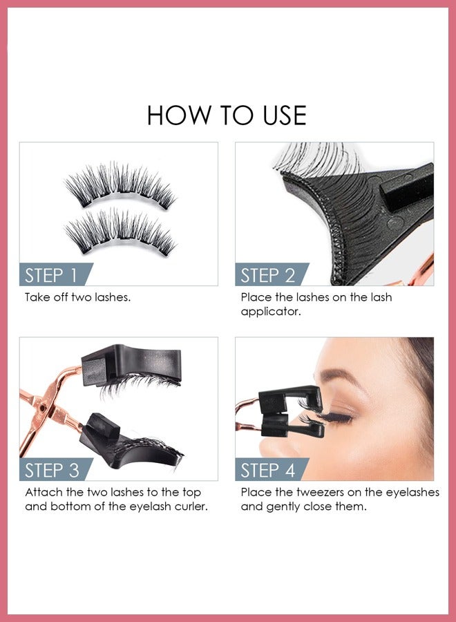 BONITO Magnetic Eyelashes Set with Applicator, Natural Look False Lashes, Reusable Dual-Magnet Lashes, Glue-Free & Waterproof, Comfortable All-Day Wear for Women & Beginners - Image 5