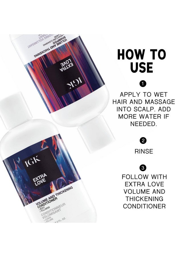 أي جي كي مجموعة شامبو وبلسم إكسترا لوف لزيادة كثافة الشعر وتكثيفه، خفيفة الوزن + تدعم فروة الرأس + زيت متوازن نباتي + لم يتم الإساءة إلى الحيوانات لتصنيعها، 8 أونصة - Image 5