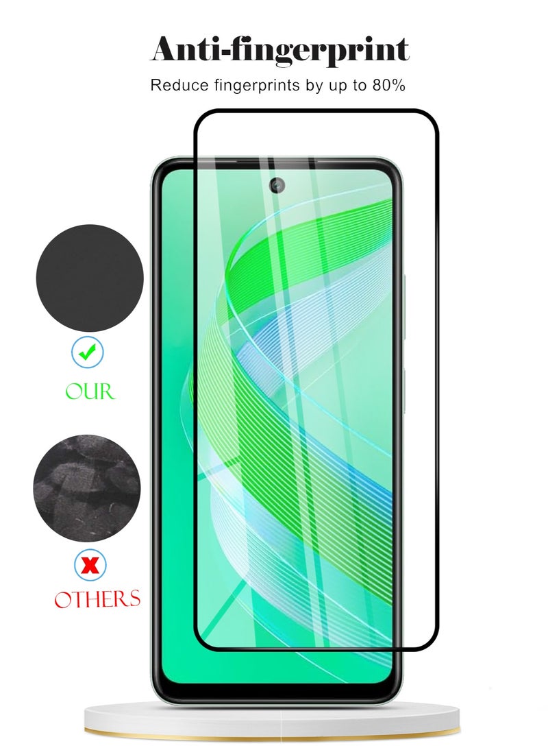Techie حماية شاشة زجاجية مقساة HD بصلابة 10H تغطي بالكامل لهاتف Infinix Smart 8 - مضادة للخدوش، مضادة لبصمات الأصابع، وتقنية خالية من الفقاعات - Image 2