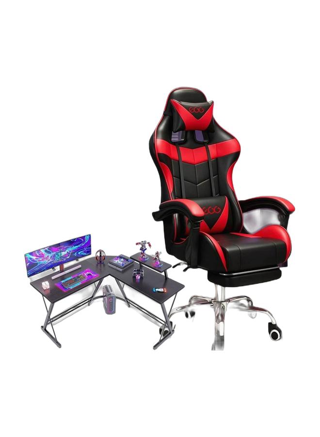 EGG PRO 2-in-1 Adjustable Gaming Desk and Chair Set, L-Shaped Computer Office Desk Combo with Cushion and Headrest, Ergonomic Workstation Easy to Assemble - Image 2