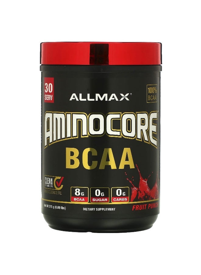 Allmax - ALLMAX, AMINOCORE™ BCAA, Fruit Punch, 0.69 lbs (315 g) - Image 1