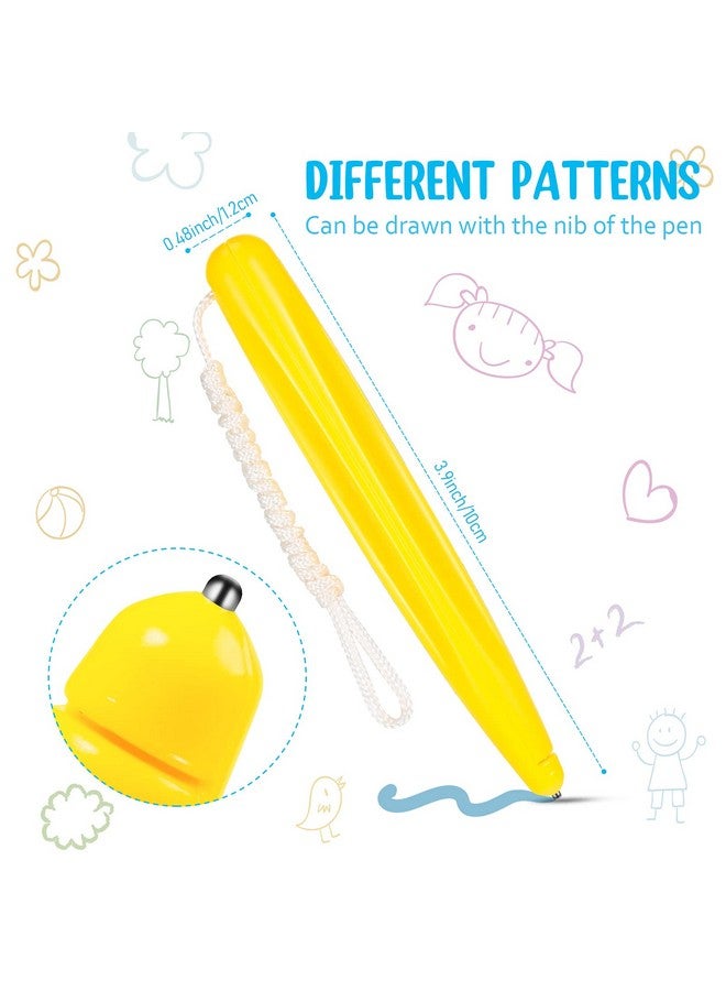 Sumind 3 Pieces Magnetic Drawing Pen Replacement Magnapad Doodle Stylus Pen With Rope Magnetic Board Pen For Play Magnapad Magnetic Drawing Board And Magnapad (Yellow) - Image 2
