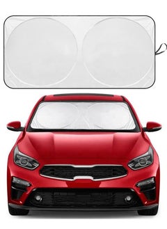 AGD Foldable Car Sun Shade Car Windshield Sun Shade Front Window Sun Visor for UV Rays and Sun Heat Protection Keep Car Interior Cool Prevents Dashboard Fading  - Image 1