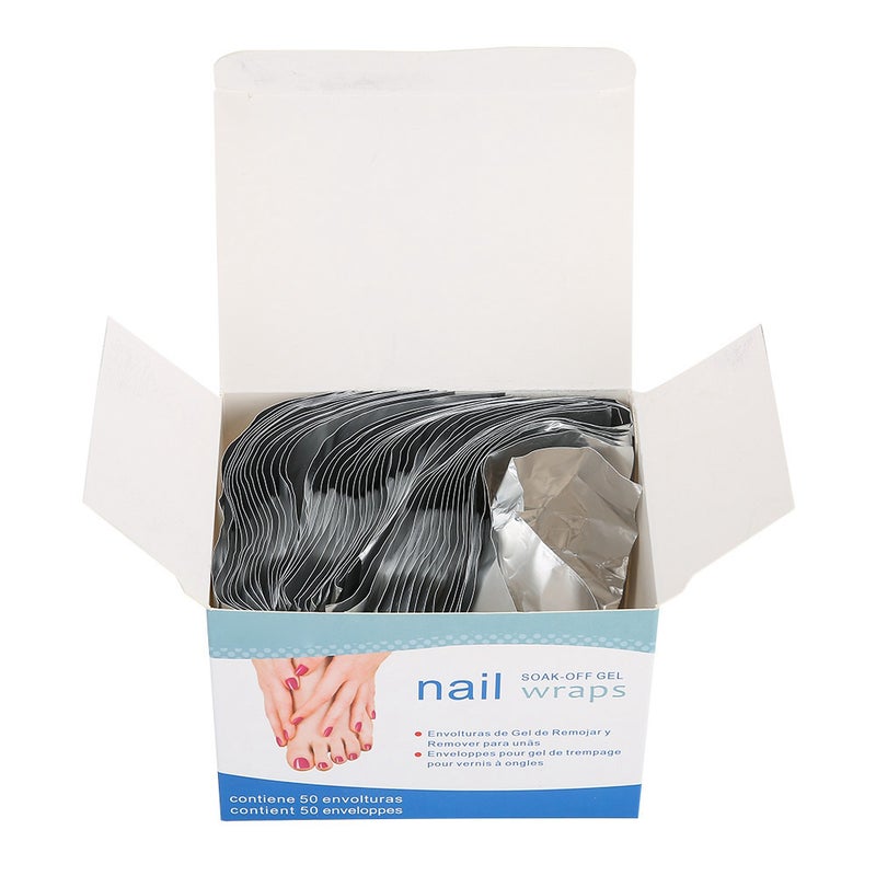 50pcs Nail Polish Removal Tinfoil Wraps Cotton UV Gel Soak off Cotton Pads - Image 3