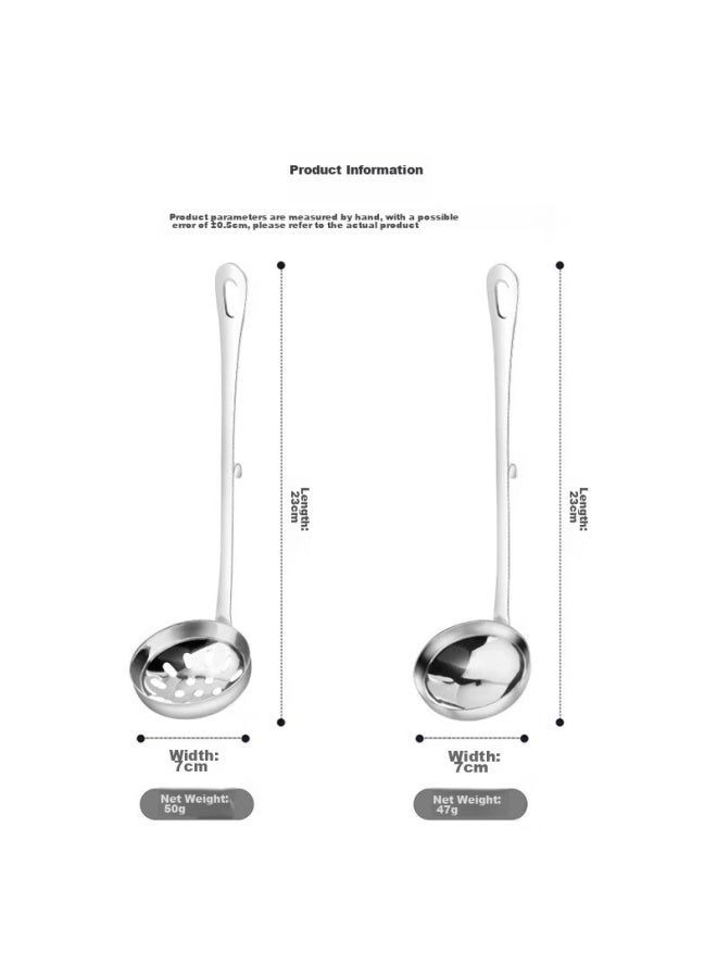 MAX COOK Maxcook Hot Pot Ladle, Stainless Steel Soup Ladle And Strainer, Two-piece Set, Mcth-22 - Image 1