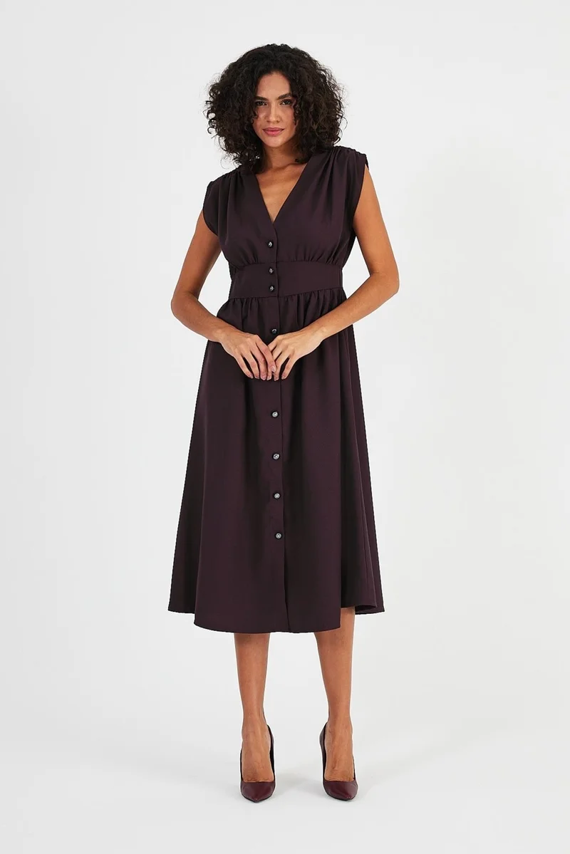 الكسندر جاردي Button Front Midi Dress