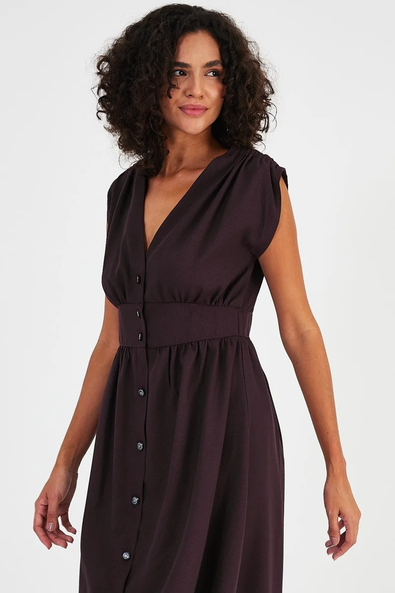 الكسندر جاردي Button Front Midi Dress