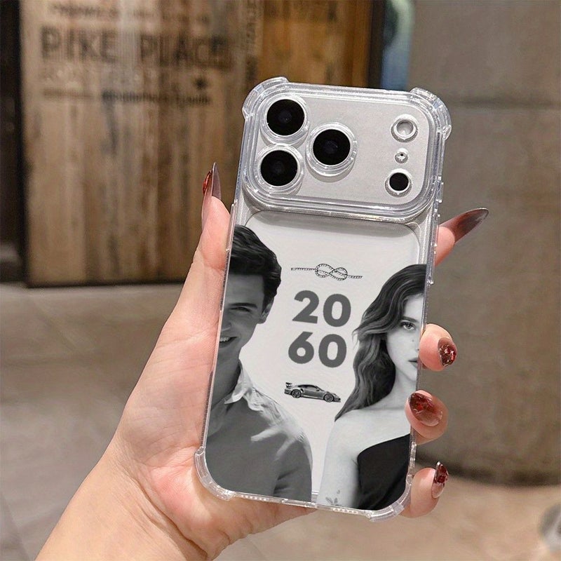 غطاء هاتف أنيق متعدد الألوان 1 متوافق مع iPhone 13 Pro، غطاء خلفي شفاف ناعم مقاوم للسقوط - Image 3