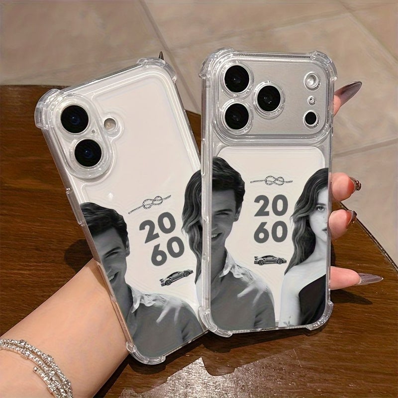 غطاء هاتف أنيق متعدد الألوان 1 متوافق مع iPhone 13 Pro، غطاء خلفي شفاف ناعم مقاوم للسقوط - Image 1
