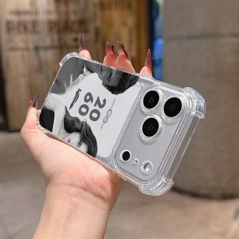 غطاء هاتف أنيق متعدد الألوان 1 متوافق مع iPhone 13 Pro، غطاء خلفي شفاف ناعم مقاوم للسقوط - Image 4
