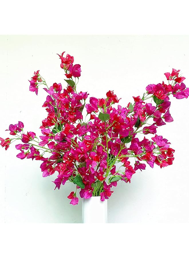 erorex Artificial Flowers Silk Bougainvillea Branches Faux Artificial Bougainvillea Floral Stems Long Plant Branches 45 Inch For Wedding Centerpieces Table Runner Home Decoration Fushia Mixed Pack Of 4Pcs - Image 4