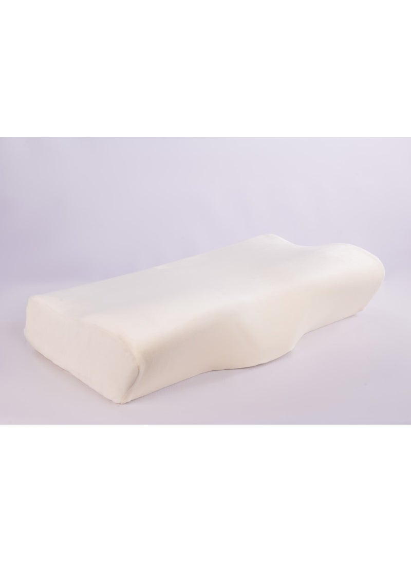 HT Medical memory foam bed pillow, neck pillow for orthopedic support for better sleep at home and in the bedroom, white - Image 1
