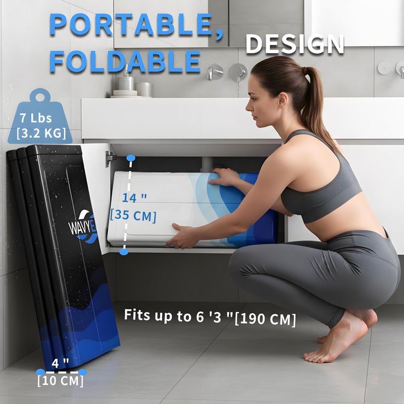 WAVYEASEÂ® Portable Bath Tub for Adults -(31.5"L x 26"H) Foldable Cold Plunge Tub for Recovery - Collapsible Soaking Bath Tub for Shower Stall - Outdoor Ice Bathtub for Athletes (Black) - Image 4