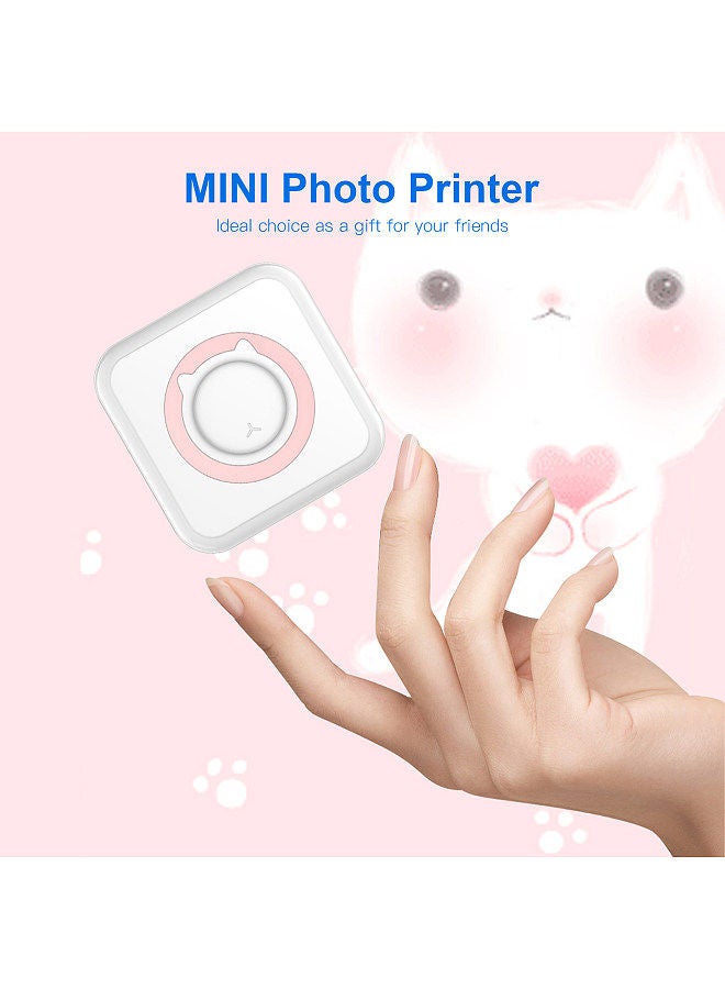 All-in-one Photo Printer Multifunction Portable Printer Wireless Instant Mini Printer Support BT Connection for Smartphone with 11 Paper Rolls 57mm Compatible with iOS Android