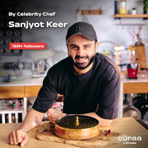 CÜRAA by Chef Sanjyot Keer | Acacia Wood Masala Dani | Spice Box for Kitchen with 7 Detachable Containers & Spoon | Wooden Masala Dabba | 120ml Each | Gift for Home - Image 2