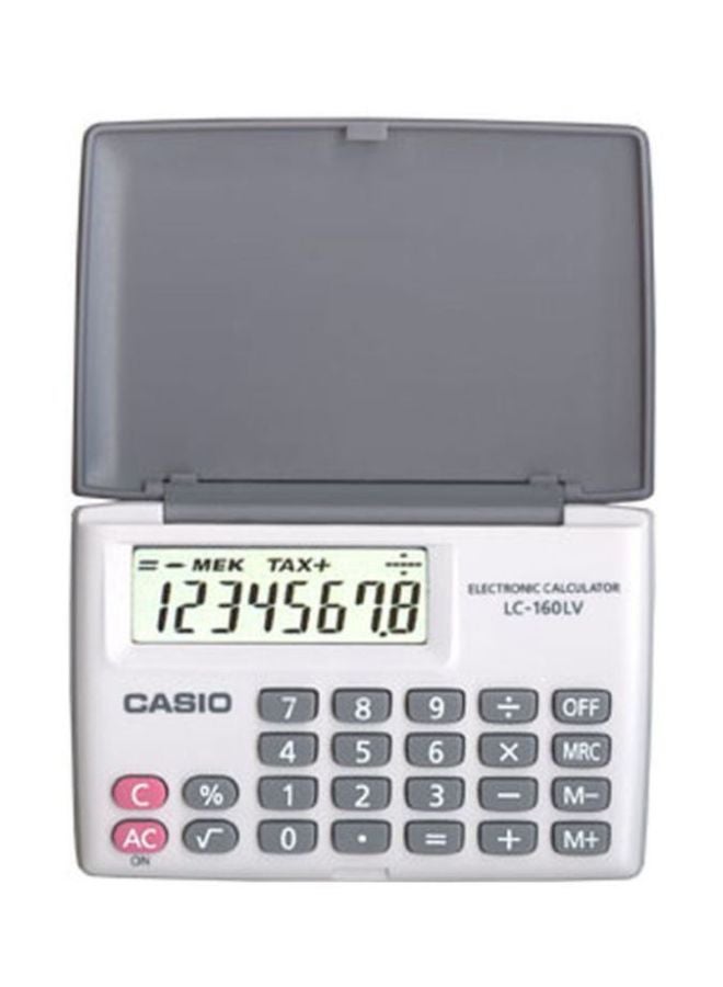 كاسيو آلة حاسبة محمولة طراز LC-160LV-WE-W-DH أبيض - Image 1