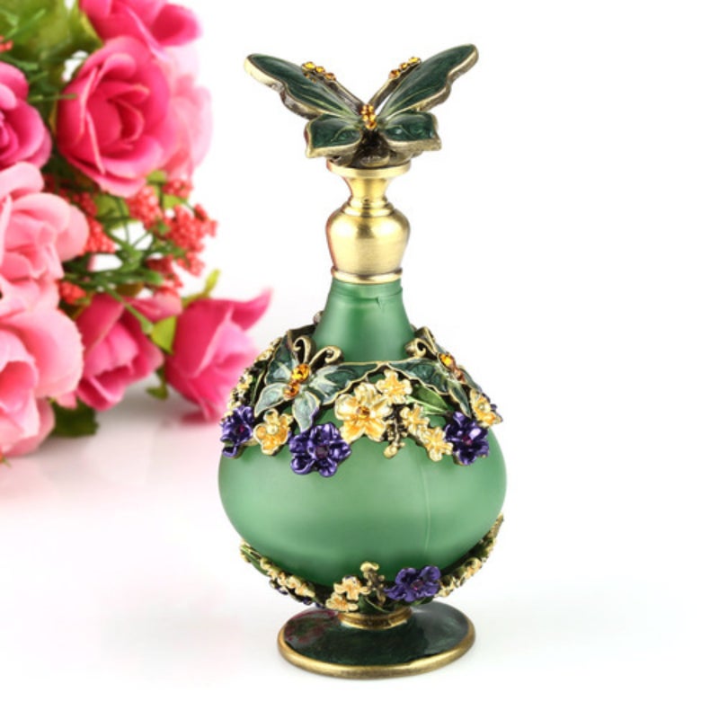 قوارير العطور المطلية العتيفة الفارغة باللون المينا في دبي - قارورة زجاجية للعطور والزيوت الأساسية - Image 1