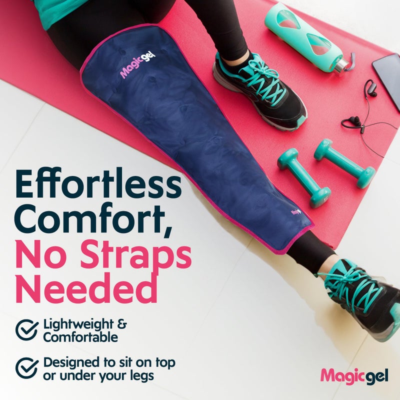 Magic Gel Leg Ice Pack - Professional Cold Therapy - Wrap Around Shin Ice Packs - Full Leg Ice Pack Wrap Around Entire Leg - Cool Down Your Legs Shins Hamstrings - Ice Packs Sleeve - Image 4