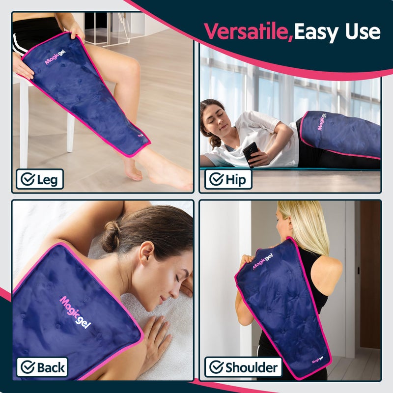 Magic Gel Leg Ice Pack - Professional Cold Therapy - Wrap Around Shin Ice Packs - Full Leg Ice Pack Wrap Around Entire Leg - Cool Down Your Legs Shins Hamstrings - Ice Packs Sleeve - Image 5