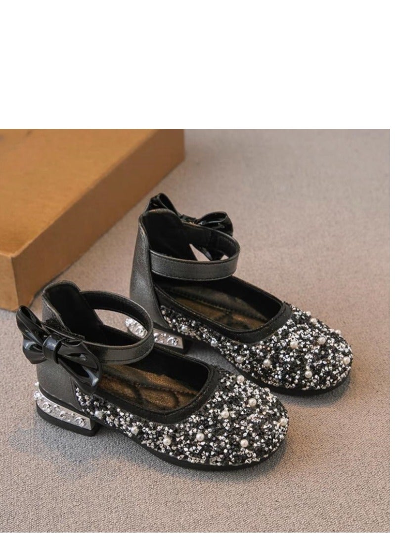 Girl Princess with Western Style Belt and Dance Single Leather Shoes - Image 1