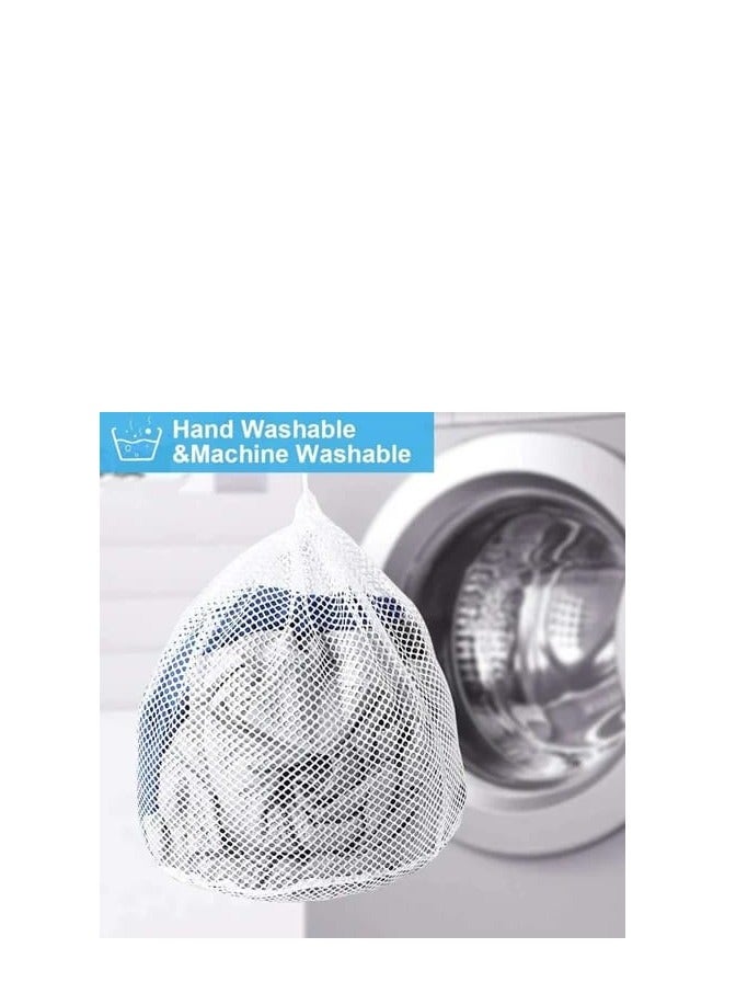 10PCS Mesh Laundry Bags Laundry Net Bag Drawstring Reusable Durable Washing Net Bag for Clothes Underwear Delicates Socks Baby Clothes Bra Shoes Knitted Garments  - Image 2