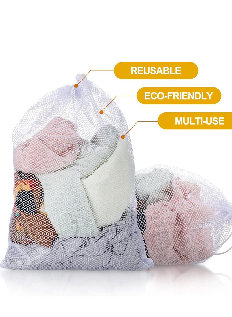 10PCS Mesh Laundry Bags Laundry Net Bag Drawstring Reusable Durable Washing Net Bag for Clothes Underwear Delicates Socks Baby Clothes Bra Shoes Knitted Garments  - Image 3