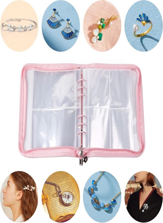 TUPERMAR Travel Jewelry Organizer Case, Earring Storage Book with Anti-Tarnish Bags, Jewelry Organizer Book for Earrings, Necklaces, Rings, Bracelets - Image 5
